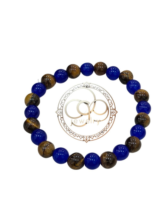 Ojo de tigre con cuarzo bracelet